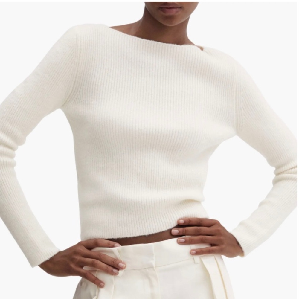 MANGO Boat Neck Rib Sweater - NWT